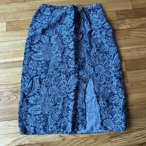 Madewell Floral Linen Skirt